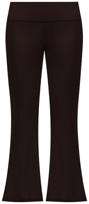 Black Bell Bottom Foldover Waist Sweatpants