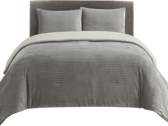 Milonega Sherpa 3-Pc. Comforter Set, King