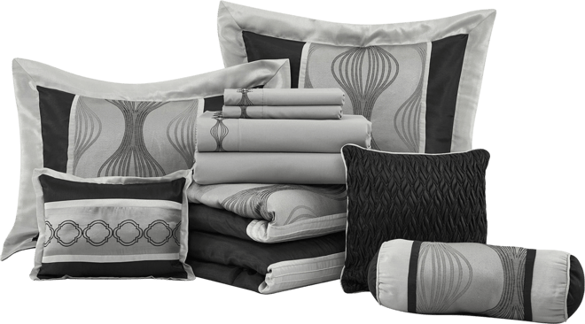 Kath Geometric 15-Pc. Comforter Set, California King