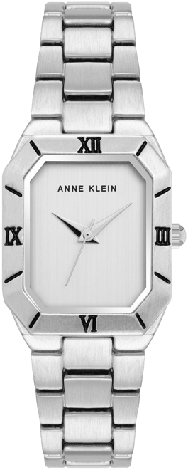 Women's Quartz Roman Numeral Bezel Silver-Tone Alloy Metal Watch, 23mm