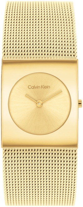 Women's Pulse Gold-Tone Stainless Steel Mesh Watch 26.40mm