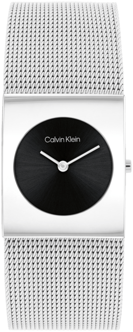 Women's Pulse Silver Stainless Steel Mesh Watch 26.40mm