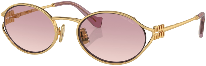 MIU MIU Women's Oval Metal Sunglasses, MU52YS - Macy's