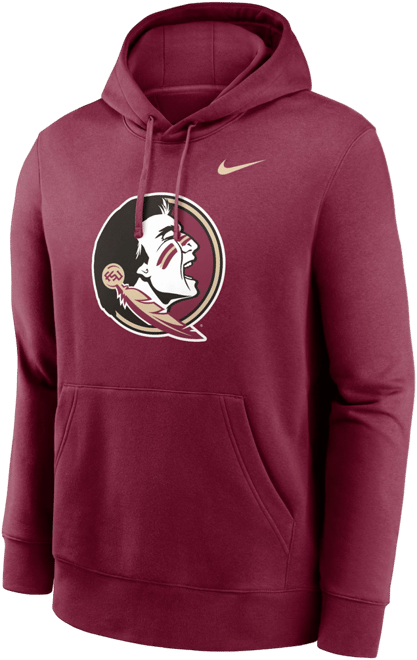 Nike Men's Florida State Seminoles Garnet Club Fleece Primary Logo