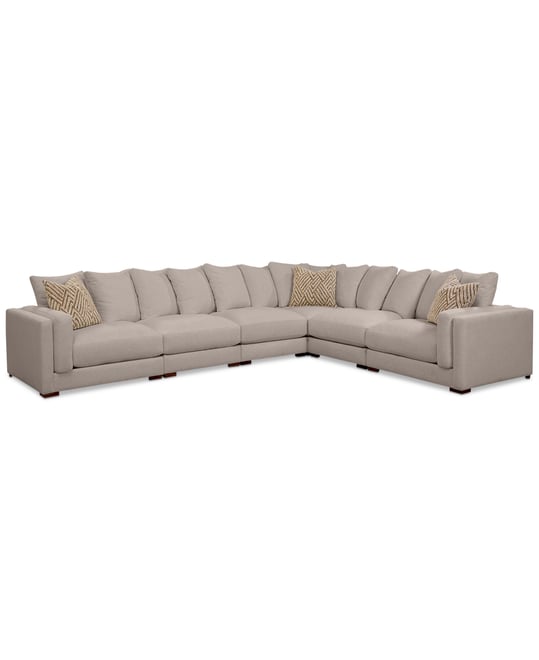 Barlien 6-Pc. Modular Fabric Sectional, Created for Macy's