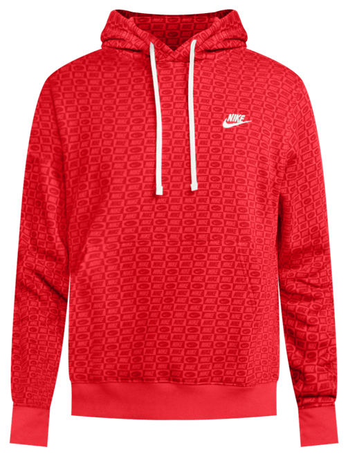 Nike Sportswear Club popular Fleece All Over Print Swoosh Hoodie