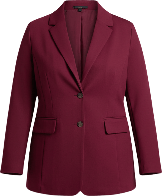 Women's Plus Size The Ultimate Stretch Long Two Button Blazer