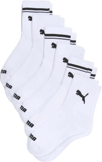 PUMA Half-Terry Low Cut Crew Socks (3 Pairs)