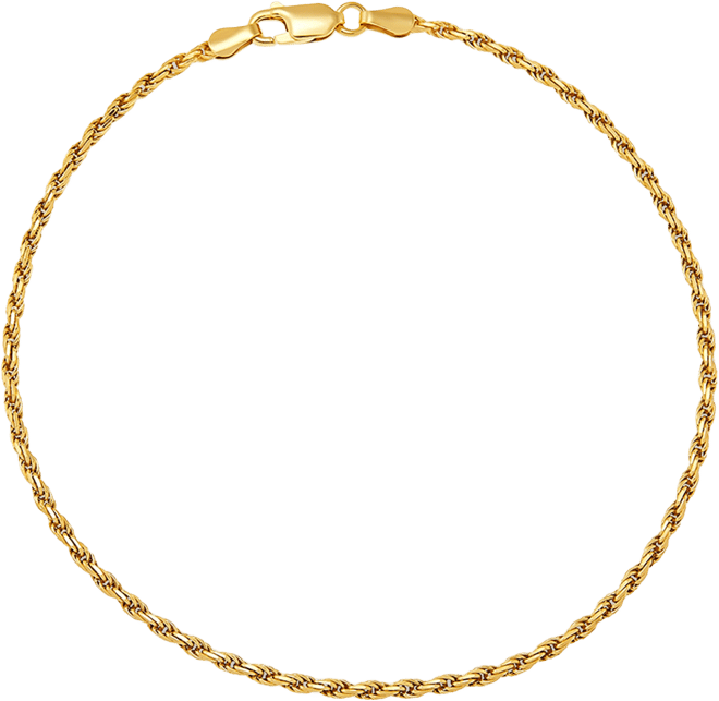 Giani Bernini Rope Chain Ankle Bracelet (2mm) in 18k Gold-Plated Sterling Silver or Sterling Silver, Created for 