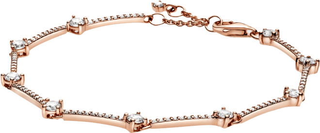 Cubic Zirconia Sparkling Pave Bars Bracelet