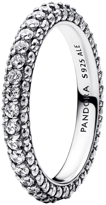 Cubic Zirconia Timeless Pave Single-Row Ring