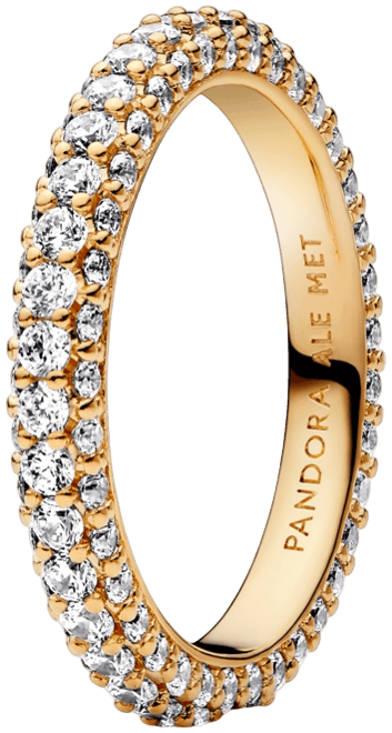 Cubic Zirconia Timeless Pave Single-Row Ring