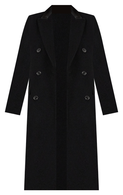 Outlet Ralph Lauren Jacket Double-Breasted with Faux Leather Sleeves