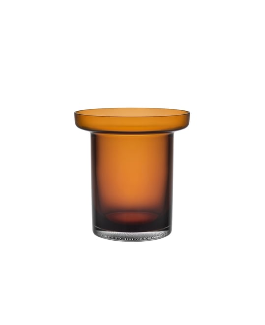 8" Limelight Low Crystal glass Vase