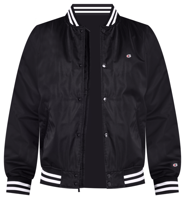 Men's Classic Logo Striped-Trim Varsity Jacket