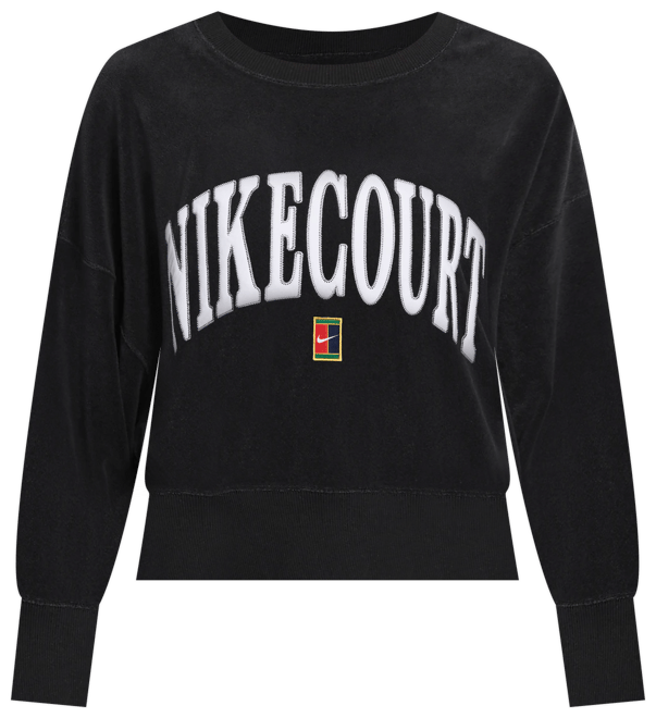 NikeCourt Heritage Women's Over-Oversized Crew-Neck Graphic Tennis Sweatshirt