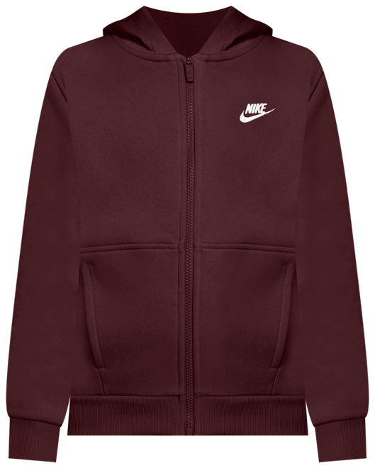 Nike Sportswear Club Fleece Sudadera con gorro de cierre completo para niños talla grande