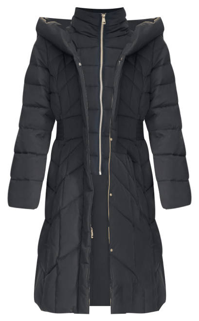 Women's Bibbed Hooded Puffer Coat