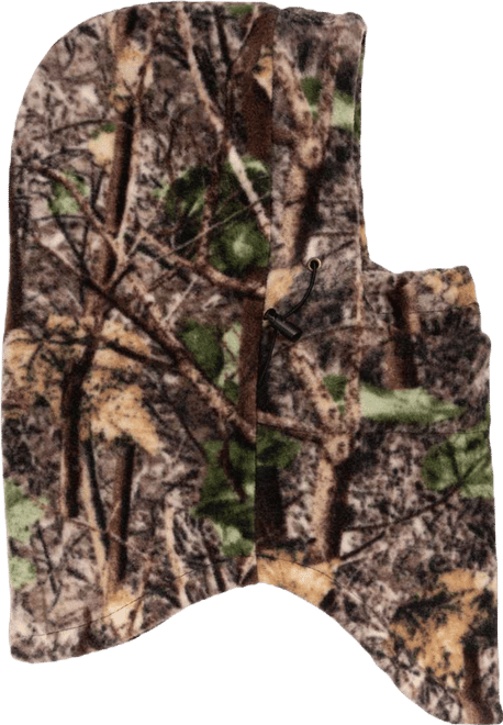 Men's Unisex Long Fleece Hood, Camo/Adventure, One Size