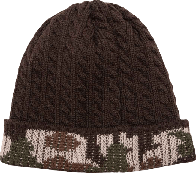 Men's Camo Cuff Cap, Navy, One Size