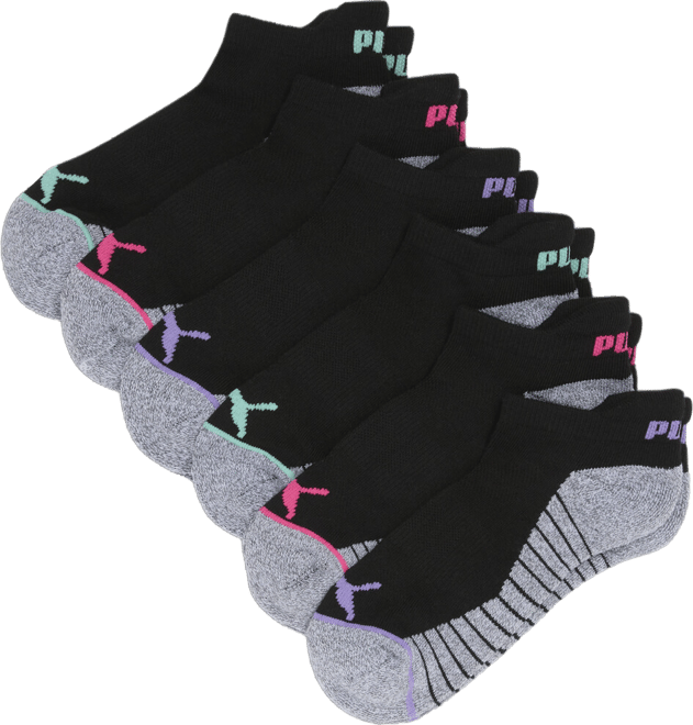 PUMA Women's Half-Terry Low Cut Socks (6 Pairs)
