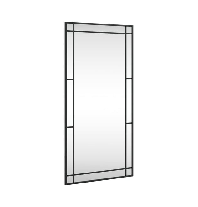 Wall Mirror Black 19.7"x39.4" Rectangle Iron