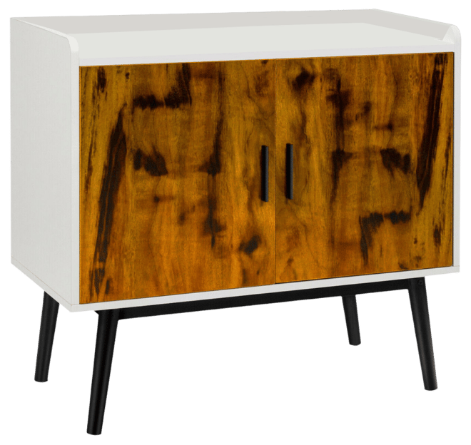Sideboard Buffet Storage Cabinet w/2 Door Metal Legs Accent Cabinet 32In