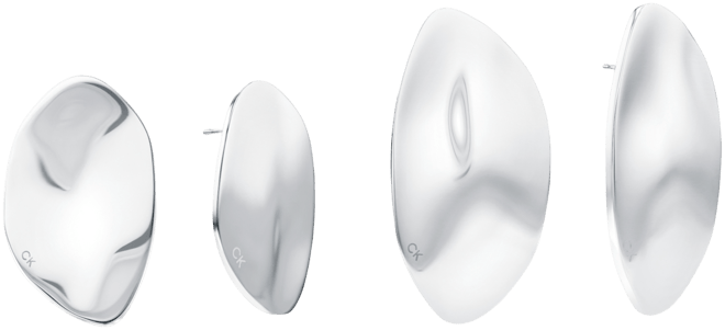 Stainless Steel Logo Structural Drop Earrings