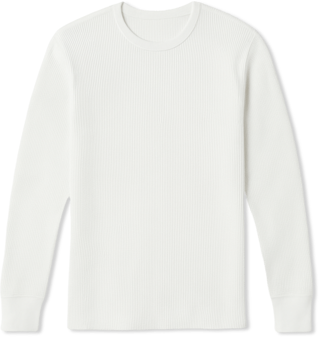Men's Thermal Long-Sleeve Ribbed Crewneck Sweater, Created for Macy's