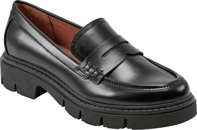 Women's Cube Lug Sole Penny Loafers