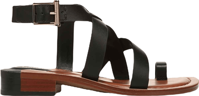 Women's Ina Toe Loop Ankle Strap Stacked Heel Sandals