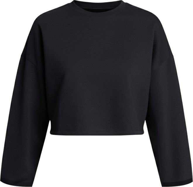 Women's Plus Size Oversized Cropped Sweatshirt