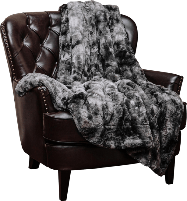 Premium Wolf Faux Fur Throw Blanket