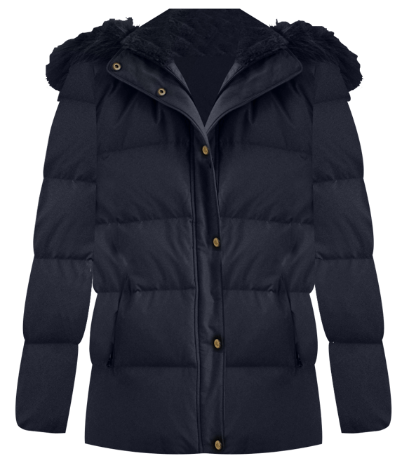 Women's Faux-Fur Hooded Puffer Coat