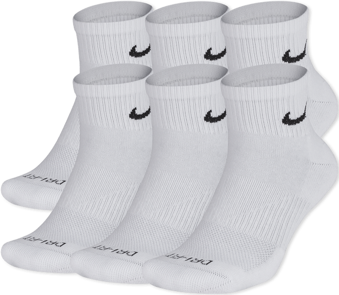Nike 6 Pack Dri-FIT Plus Quarter Socks - Men's | Foot Locker