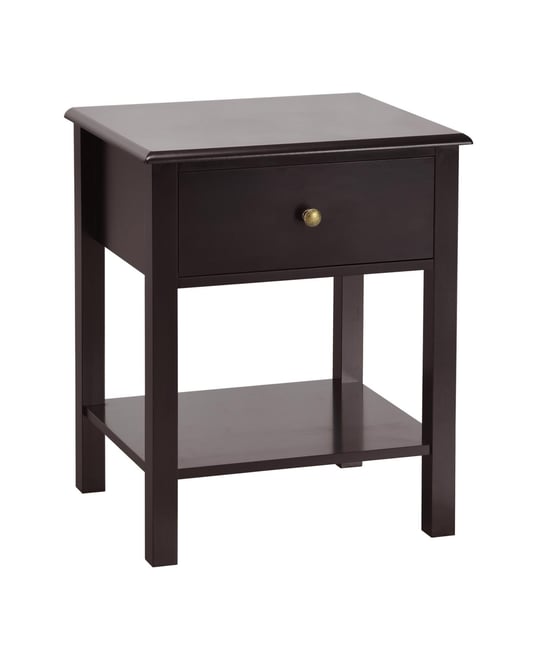Nightstand End Table with Drawer and Shelf