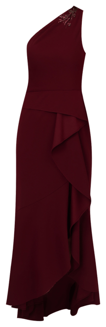 Women's Beaded One-Shoulder Gown