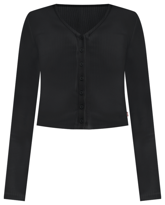 Women's Muse Ribbed Long-Sleeve Button-Up Top