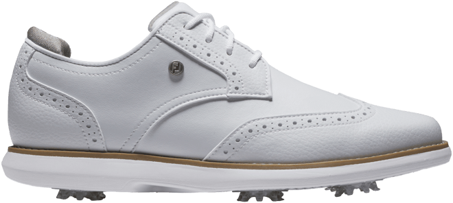 FootJoy Women's Traditions Wing Tip Golf Shoes White/White 97931