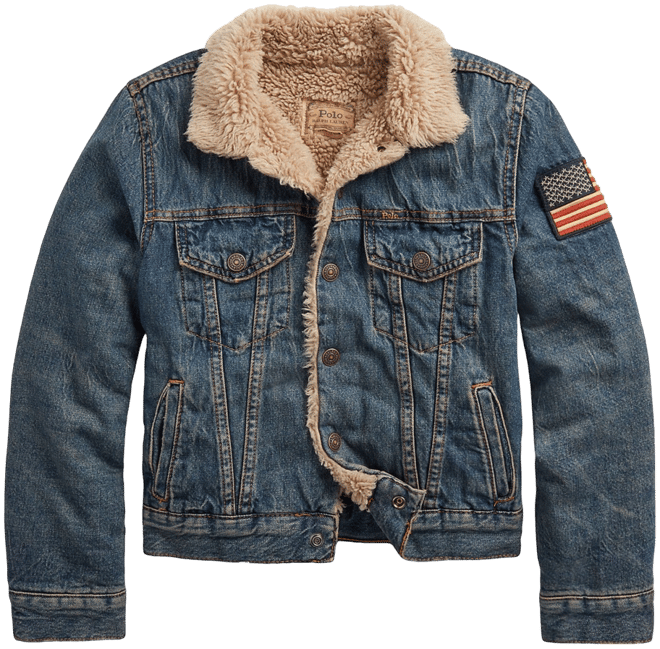 Polo Ralph Lauren Big Boys Teddy Fleece–Lined Denim Trucker