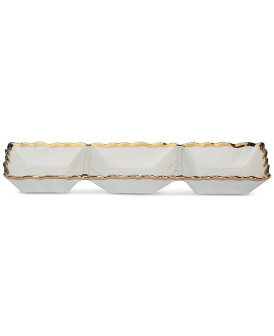 Regency 3-Section Porcelain Tray