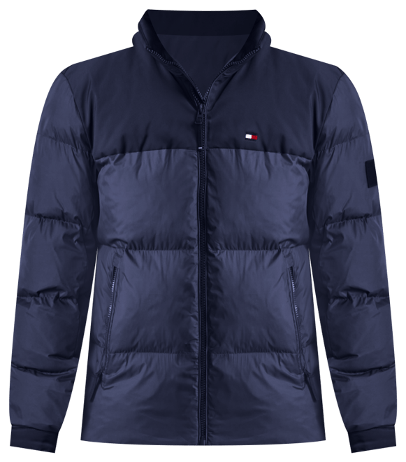 Men's Mixed-Media Puffer Jacket