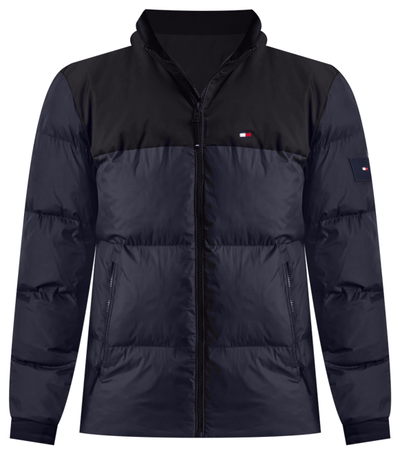 Men's Mixed-Media Puffer Jacket