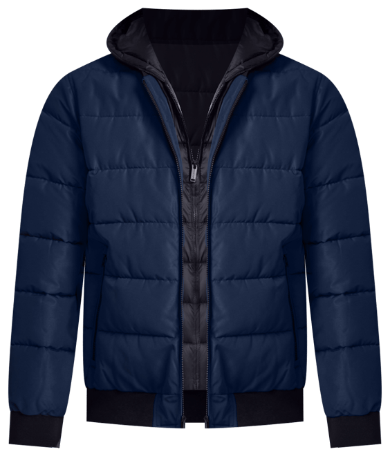 Men's Hooded Puffer Bomber Jacket