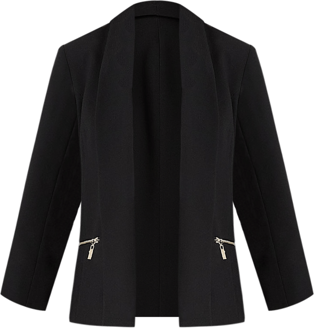 [New Era]★BLACK LABEL★SINGLE BREASTED JACKET Black Label by Evan-Picone Womens Classic Fit Suit Jacket