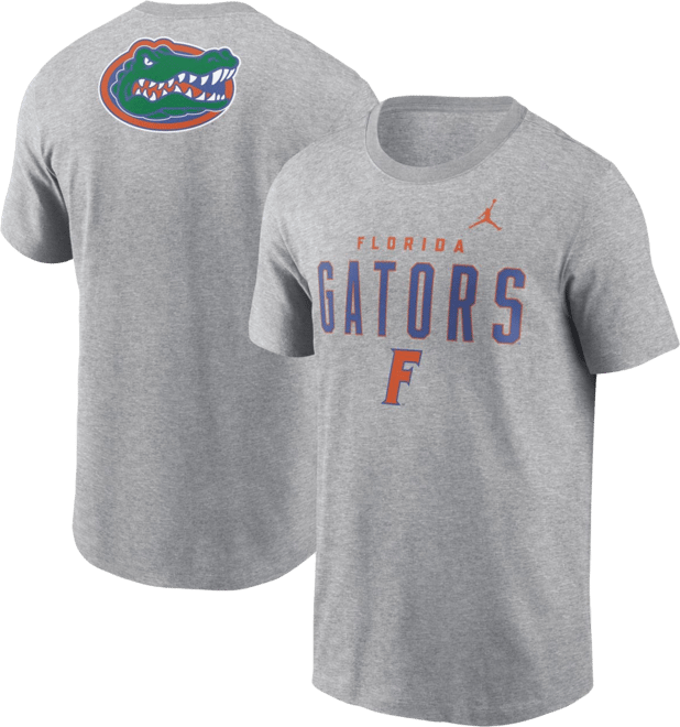 Jordan Men's Florida Gators Dark Grey Heather Club Fleece Wordmark