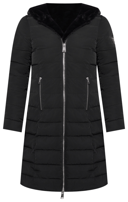 Women's Faux-Fur-Lined Hooded Puffer Coat