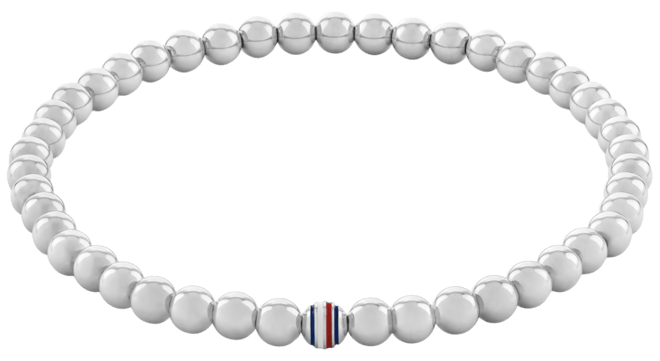 Beaded Stainless Steel Stretch Bracelet