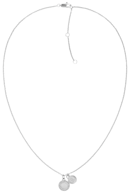 Gold-Tone Circle Crystal Pendant Necklace, 16" + 2" extender
