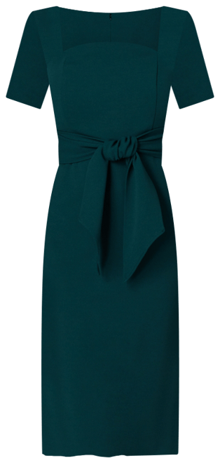 Women's Tie-Waist Short-Sleeve Sheath Dress